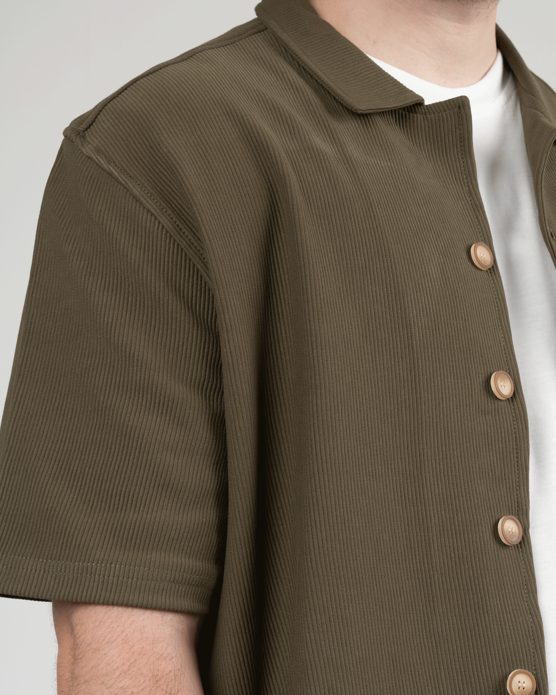 summer corduroy olive green set