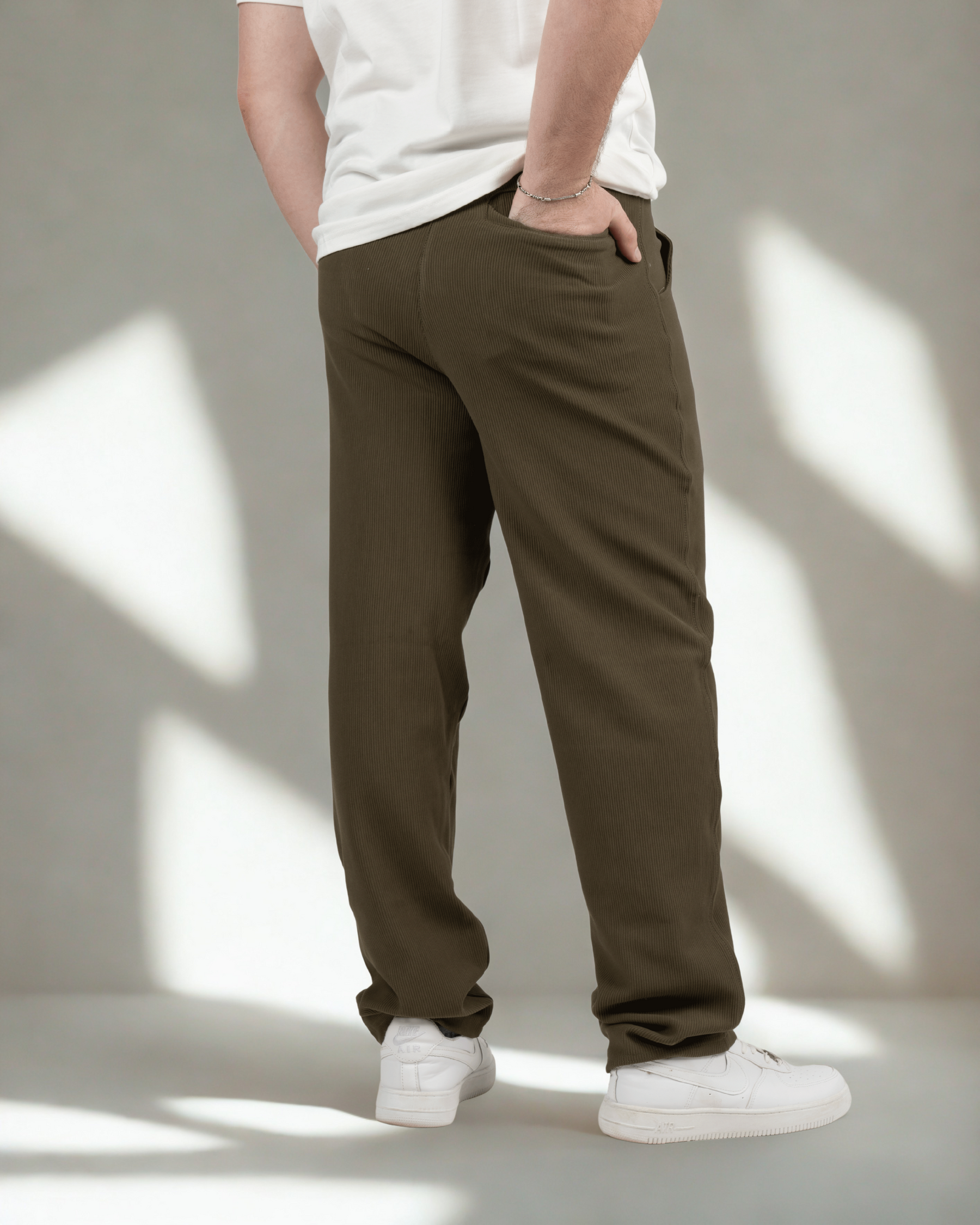 summer corduroy olive green set