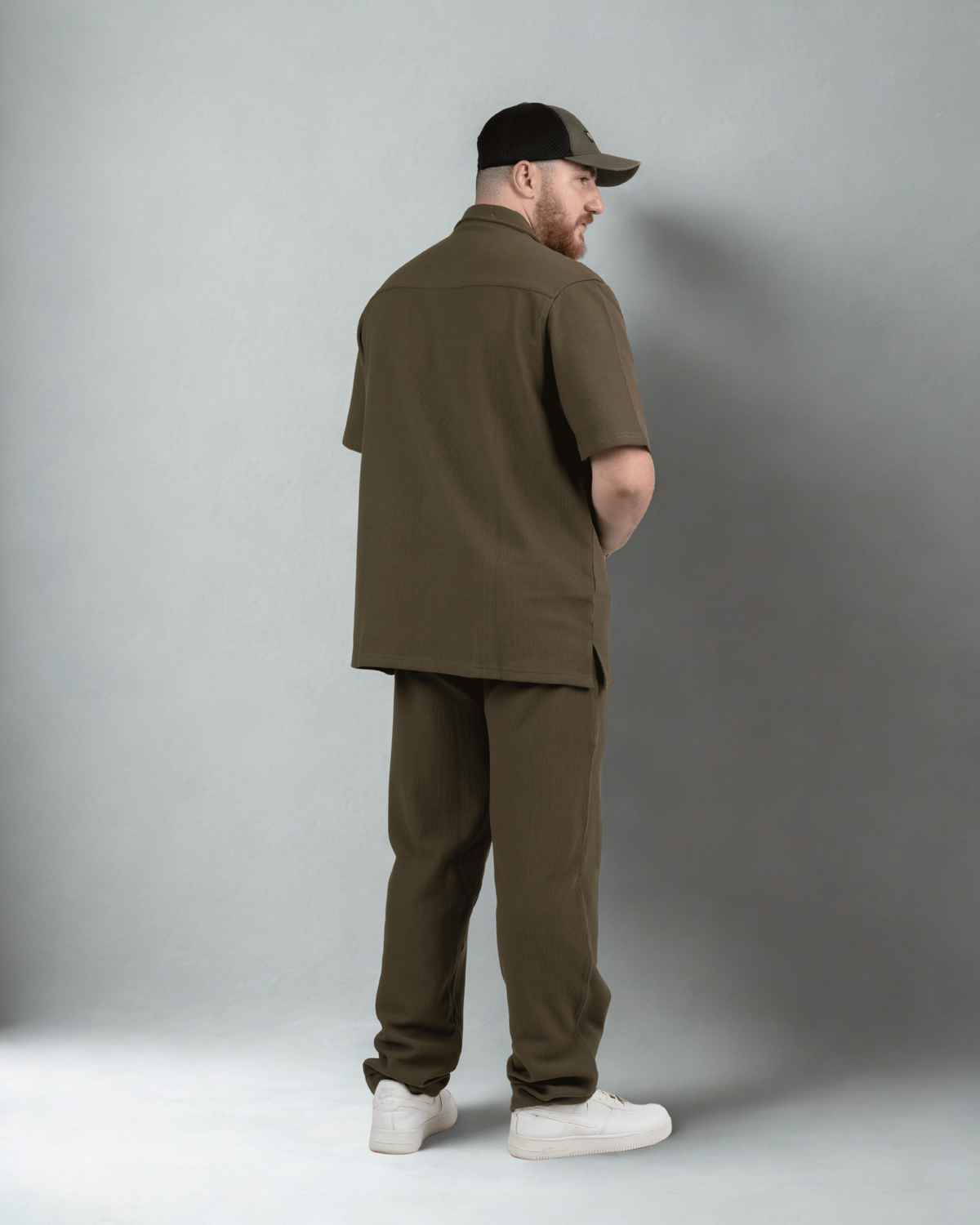 summer corduroy olive green set