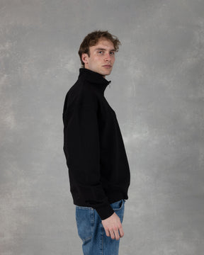 Black quarter-zip sweatshirt