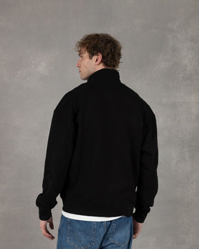 Black quarter-zip sweatshirt