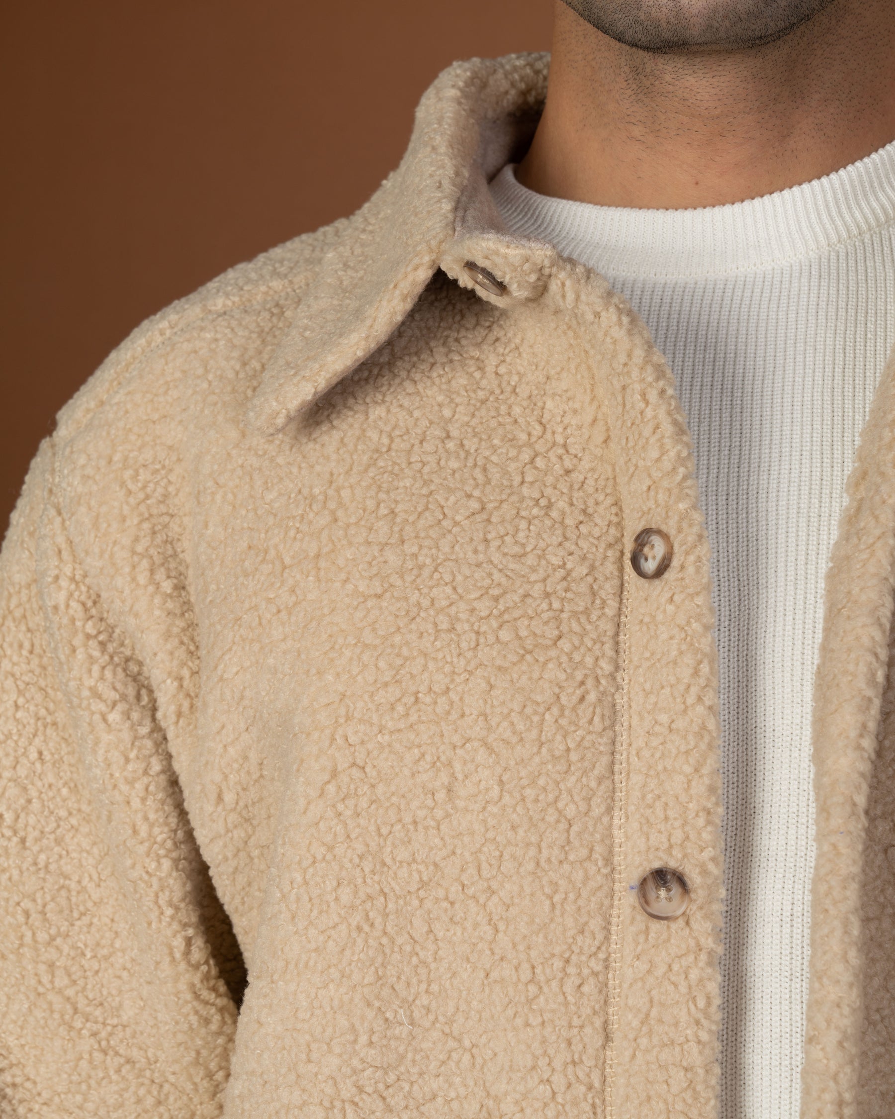 Beige polar overshirt