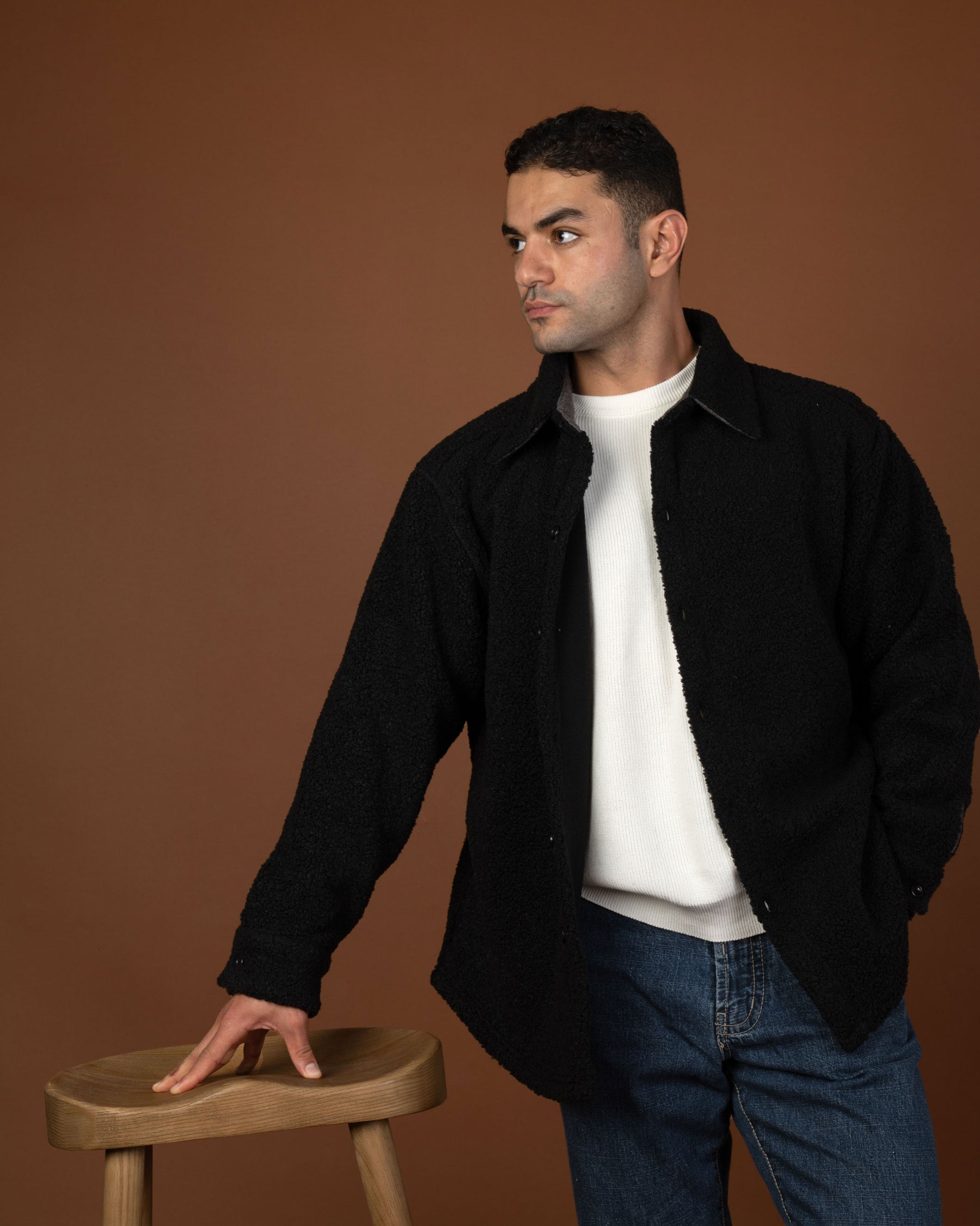 Black polar overshirt