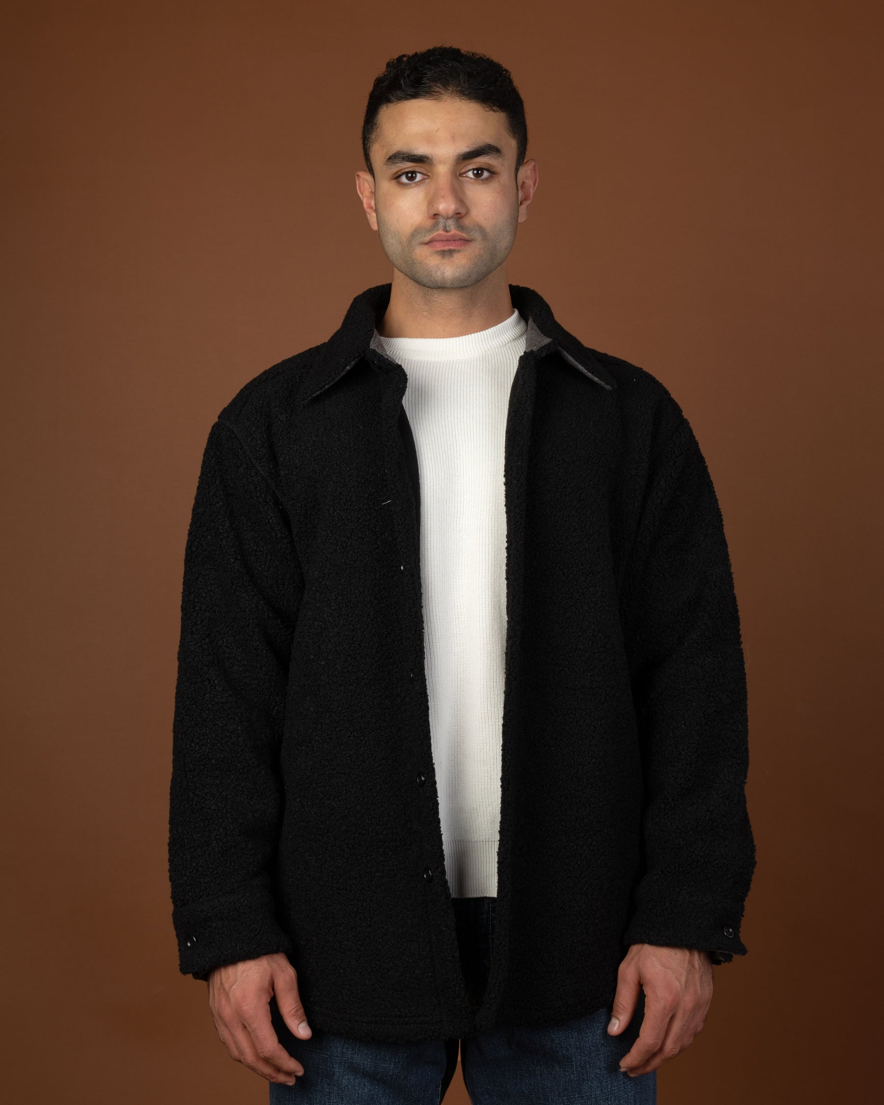 Black polar overshirt