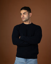 Navy knitted sweater