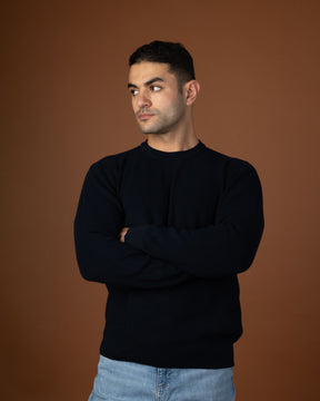 Navy knitted sweater