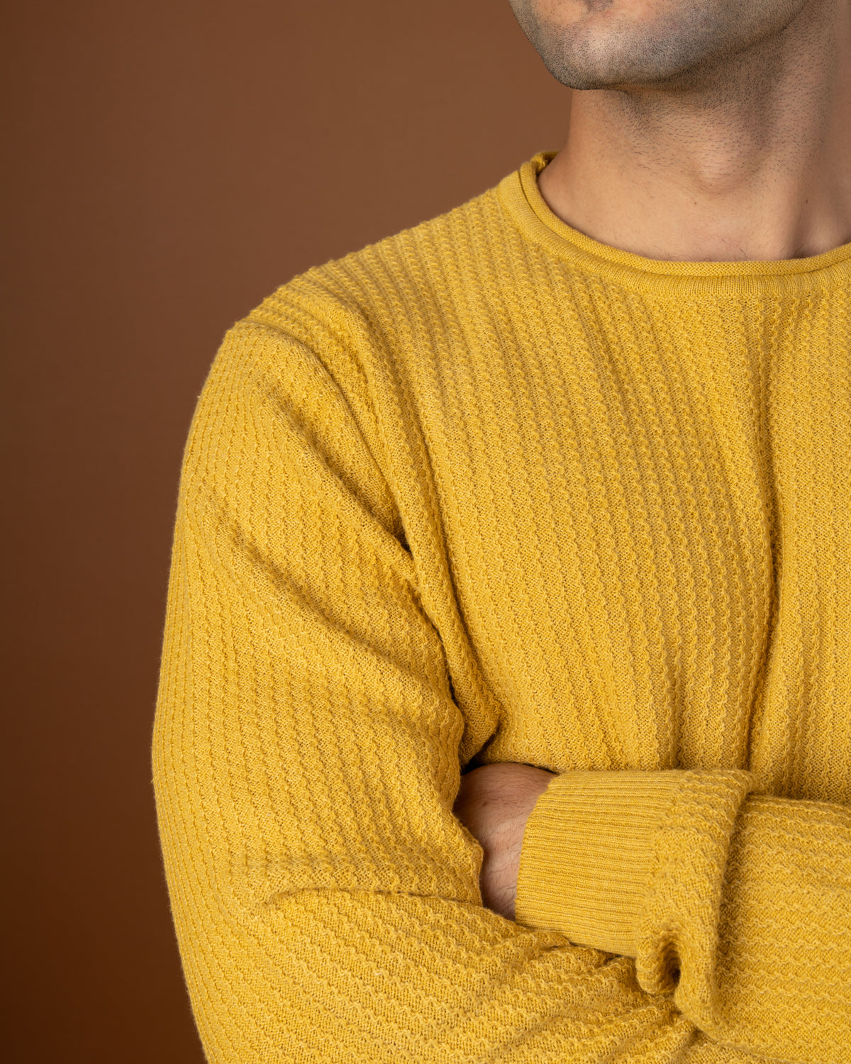 Mustard textured sweater