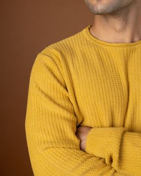 Mustard textured sweater