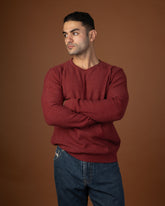 Burgundy textured sweater