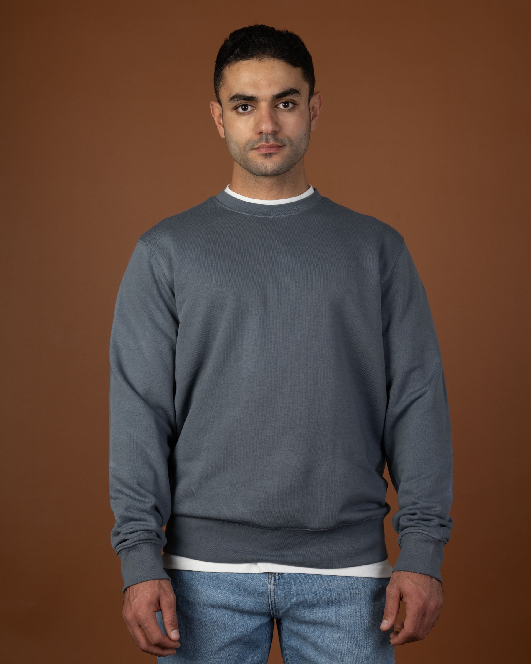 Steel Blue Crewneck Sweatshirt