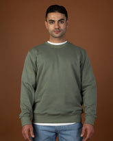Olive green crewneck sweatshirt