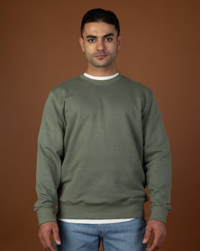 Olive green crewneck sweatshirt