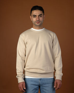 Beige crewneck sweatshirt