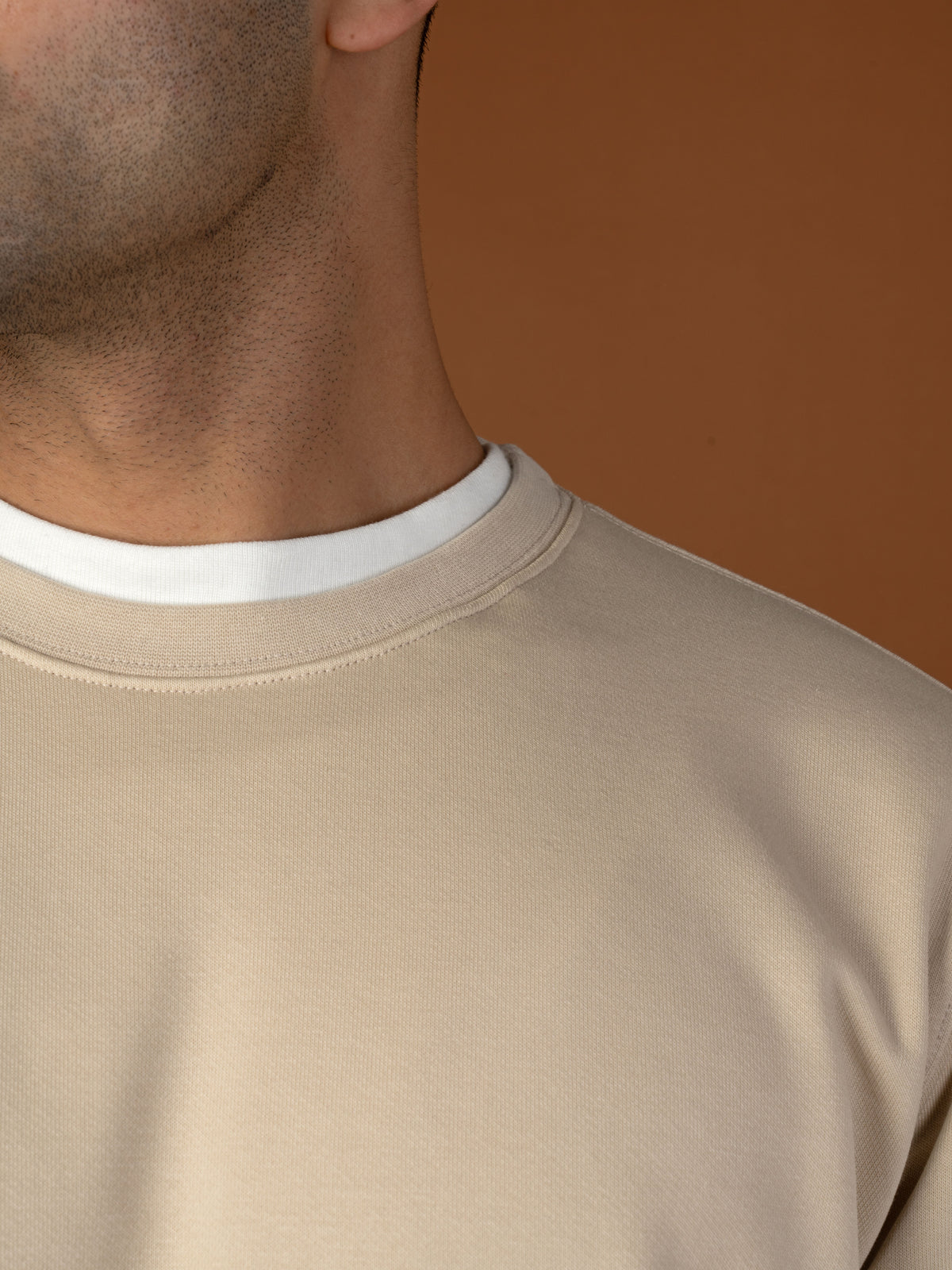 Beige crewneck sweatshirt