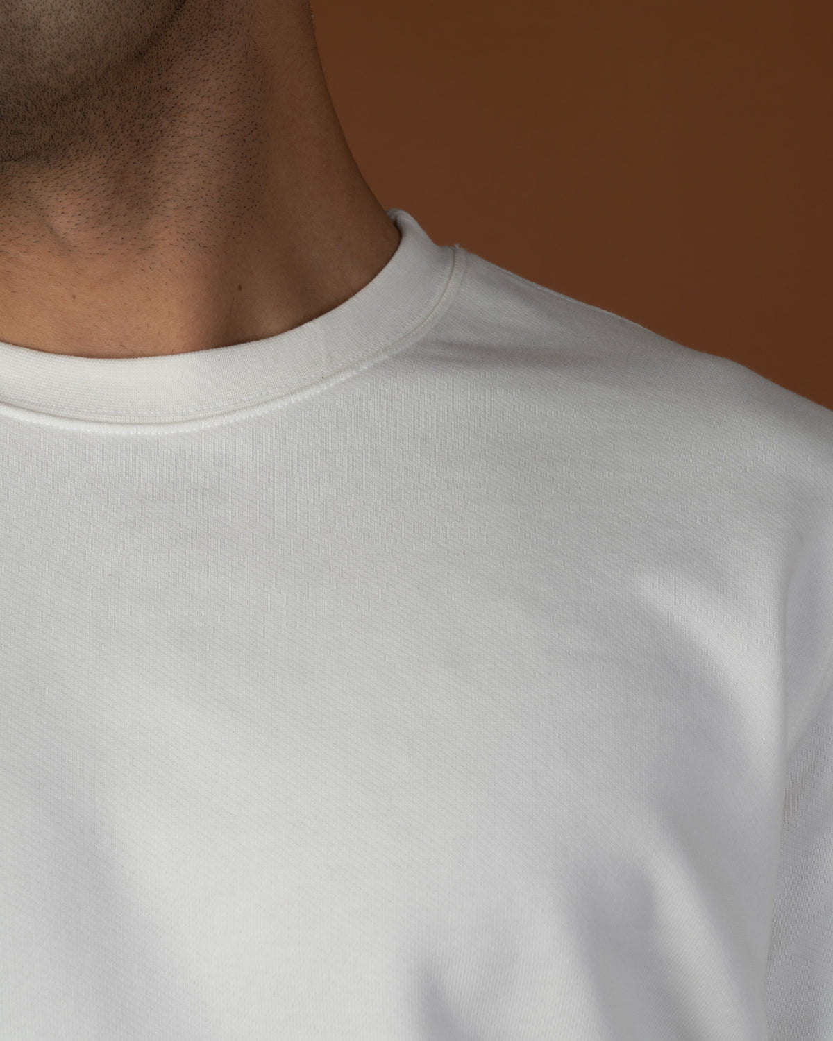 White crewneck sweatshirt