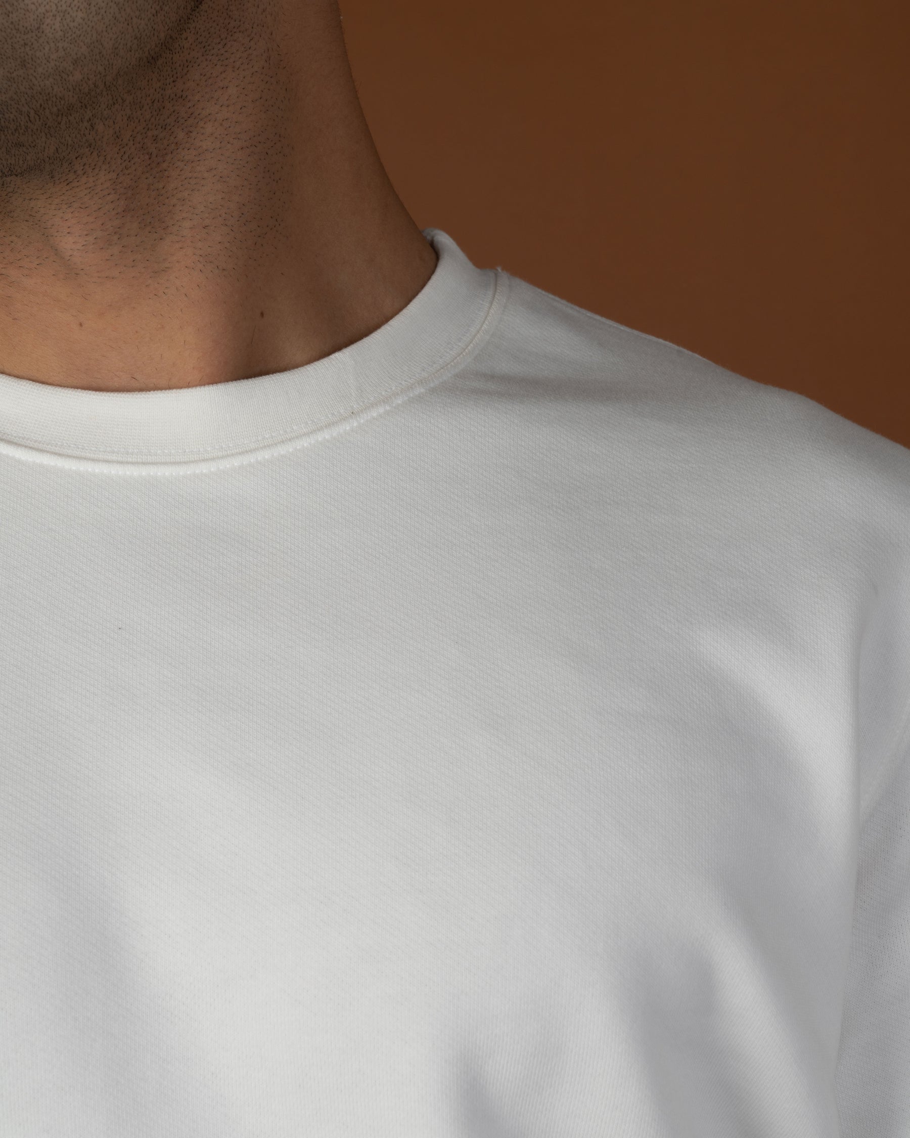 White crewneck sweatshirt
