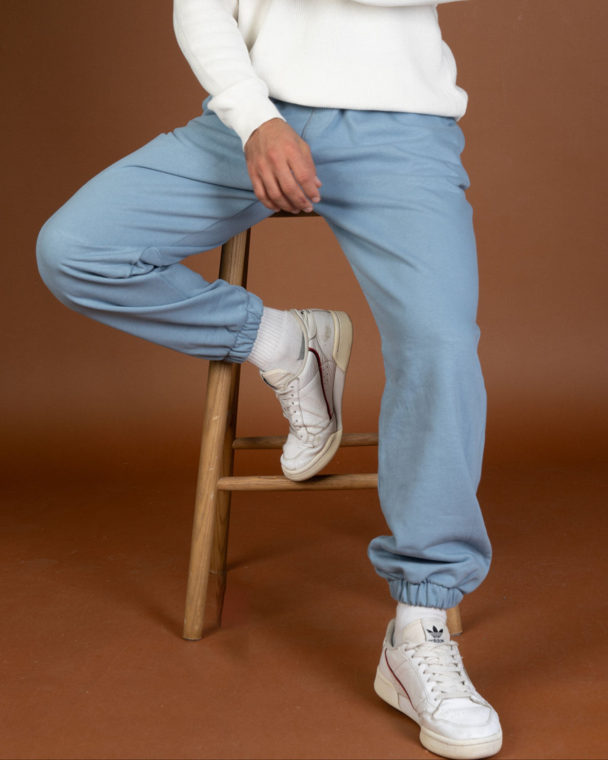 Sky blue fleece jogger pant