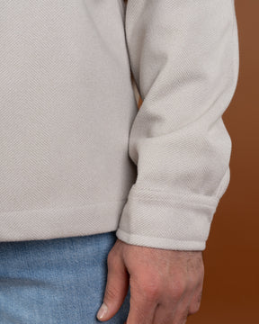 Light gray wool-look overshirt jacket