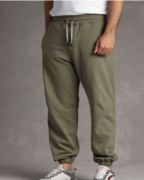 Olive green fleece jogger pant