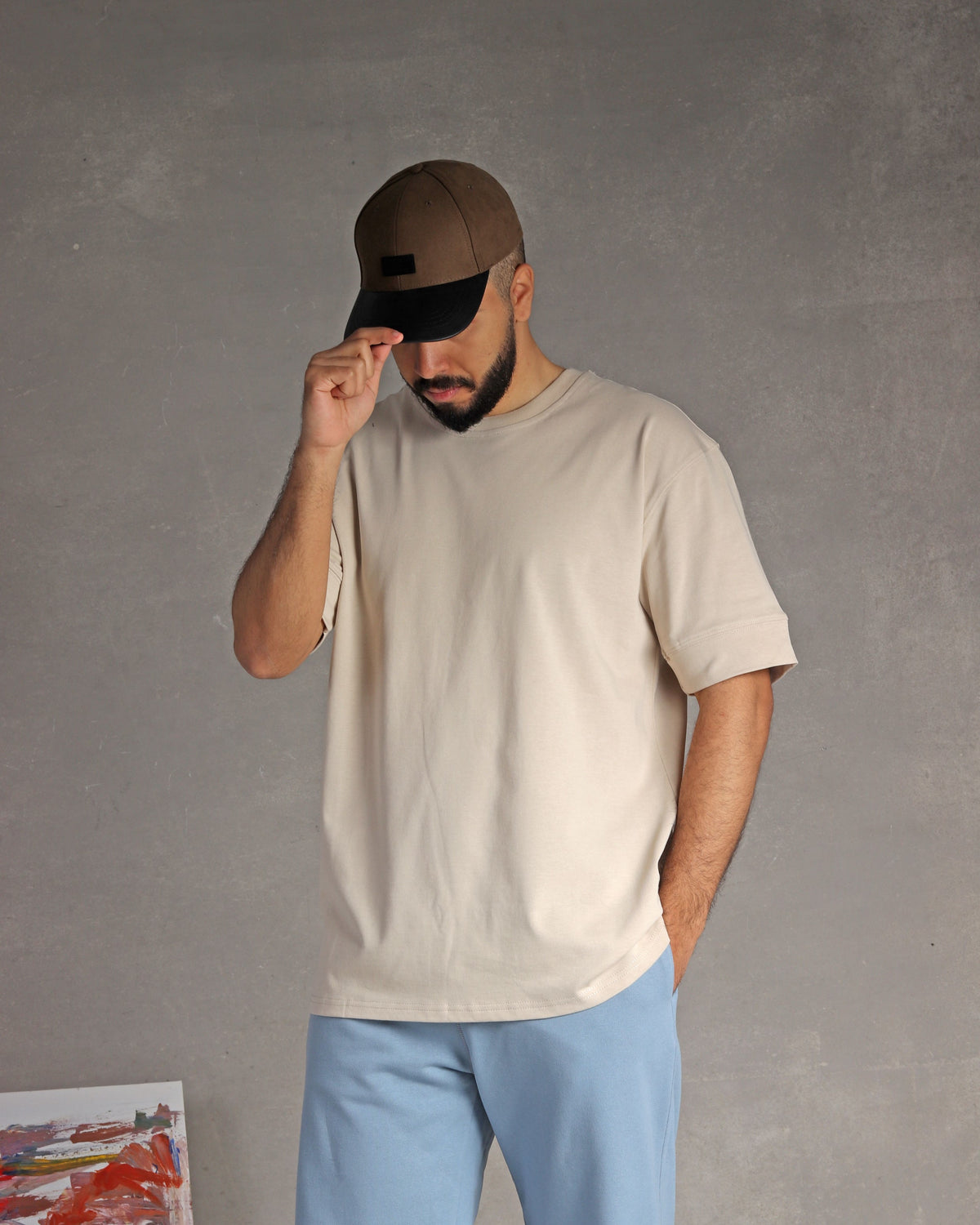 Biege relaxed fit T-shirt