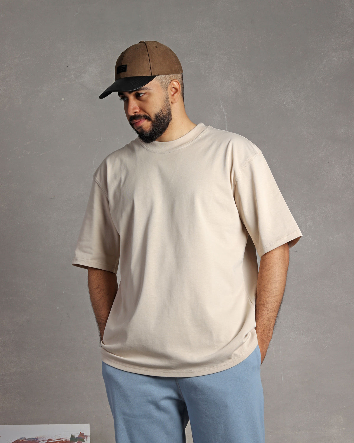 Biege oversized fit T-shirt