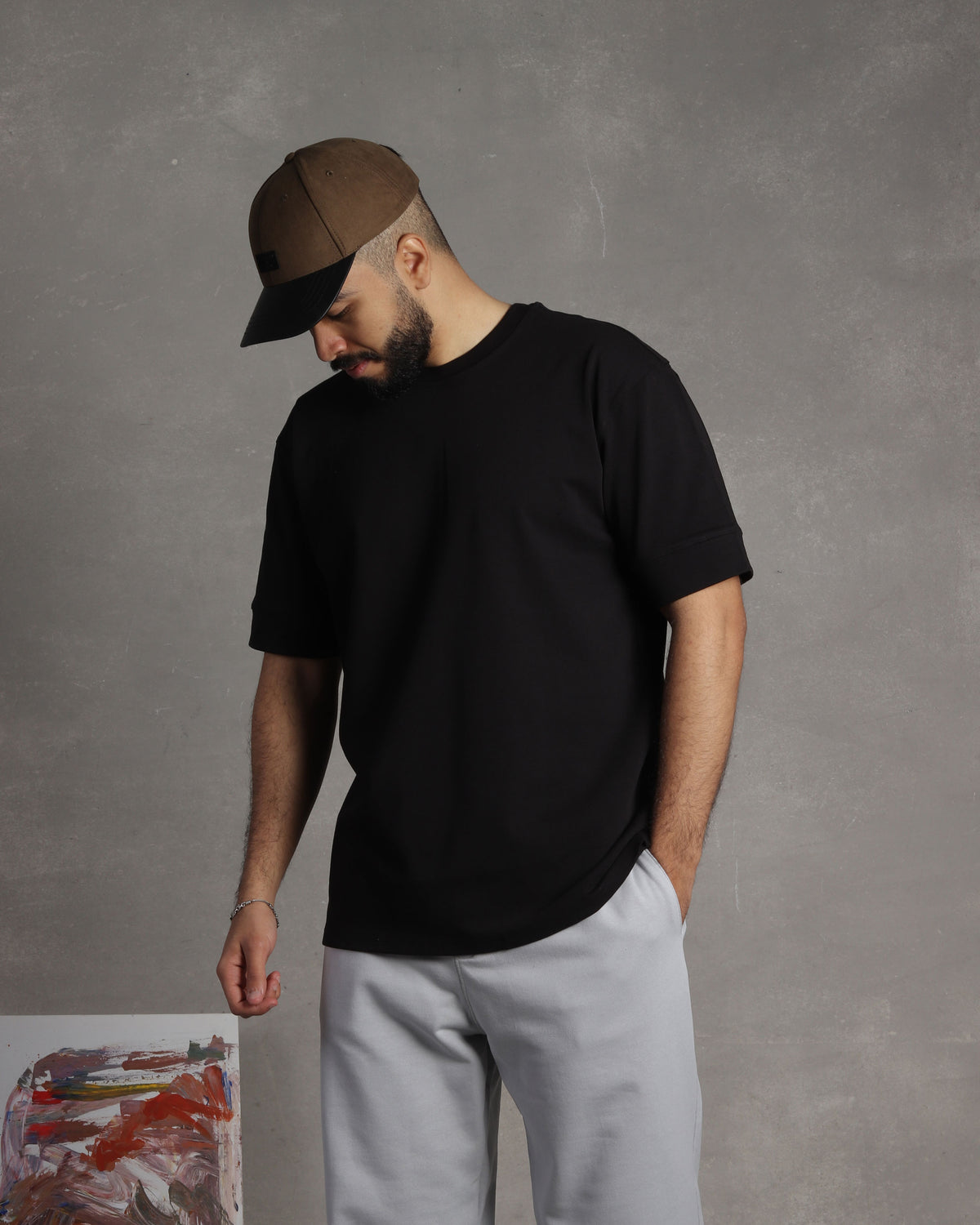 Black relaxed fit T-shirt