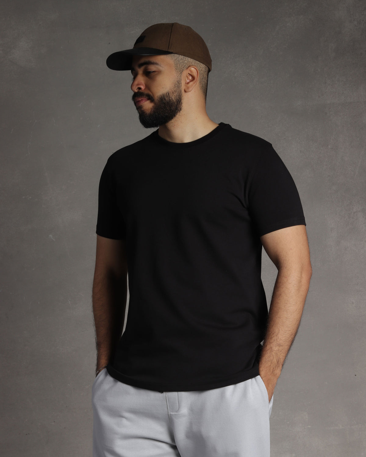 Black regular fit T-shirt