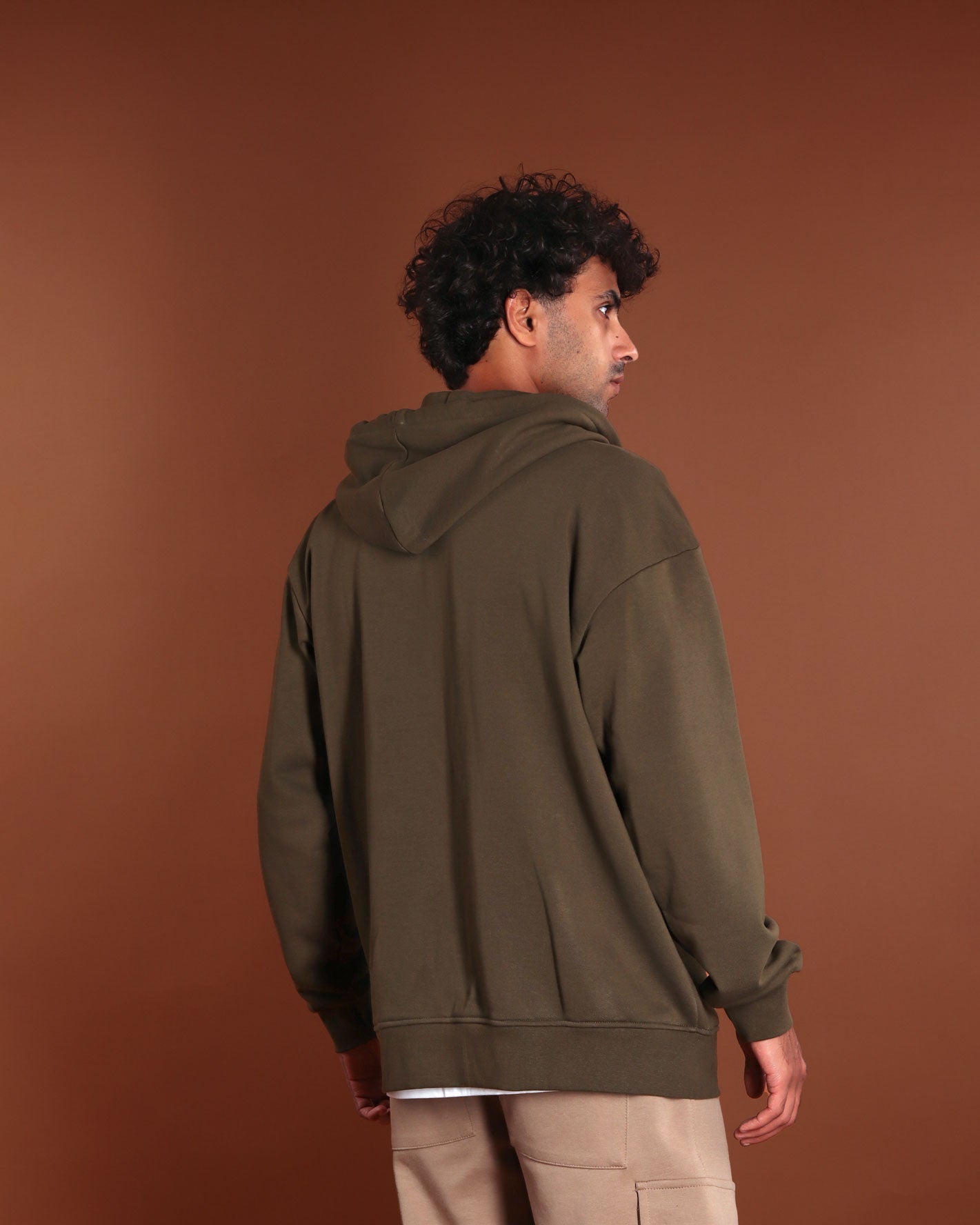 Olive green zipper hoodie