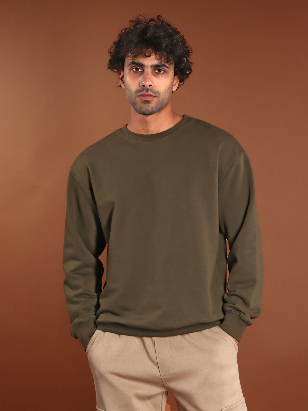 Olive green sweatshirt